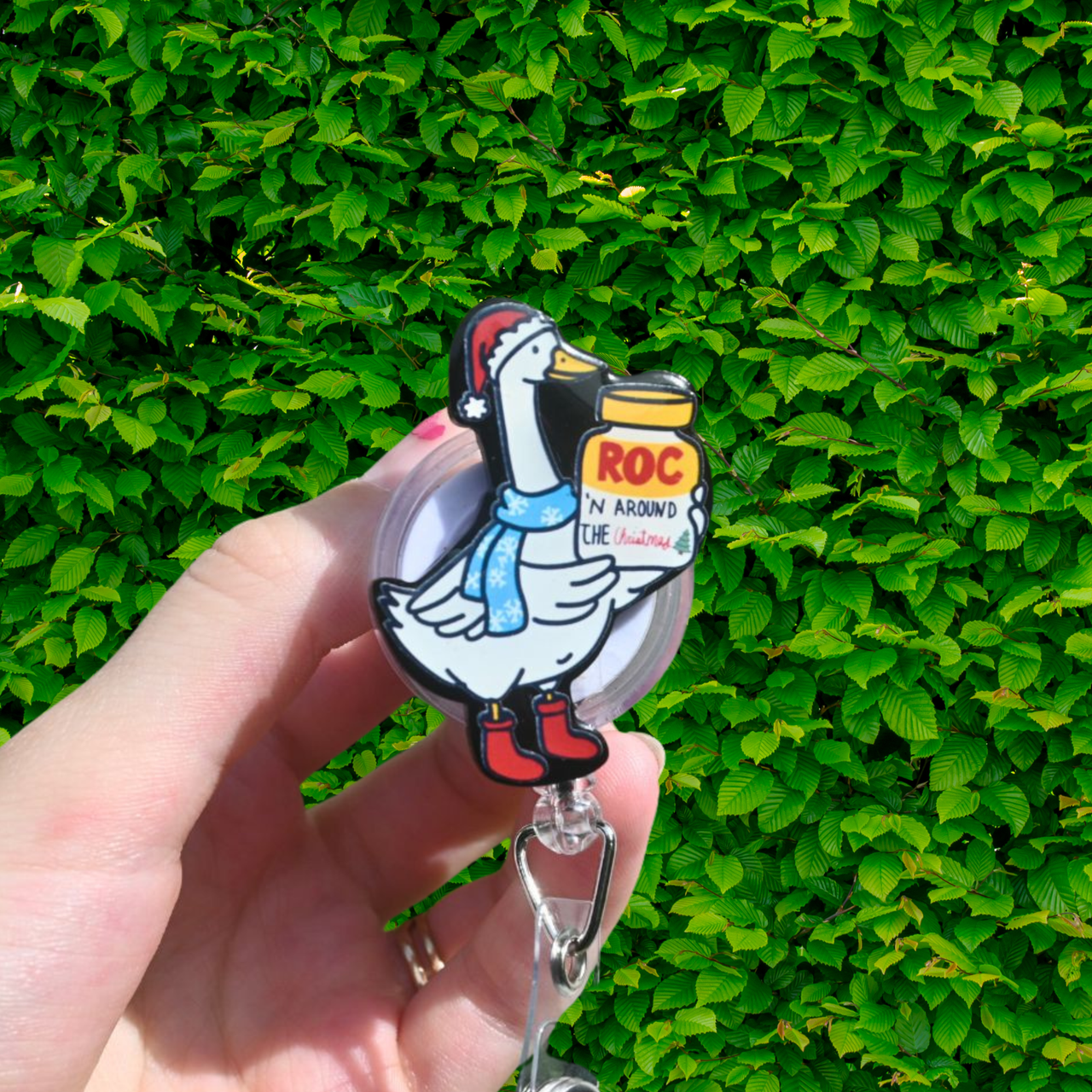 Christmas Goose Badge
